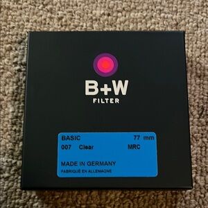 B+W Filter 77mm Clear, NIB